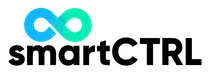 Logo of SmartCTRL with an infinity symbol in blue and green.