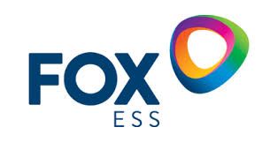 Logo for Fox ESS. Blue text reading