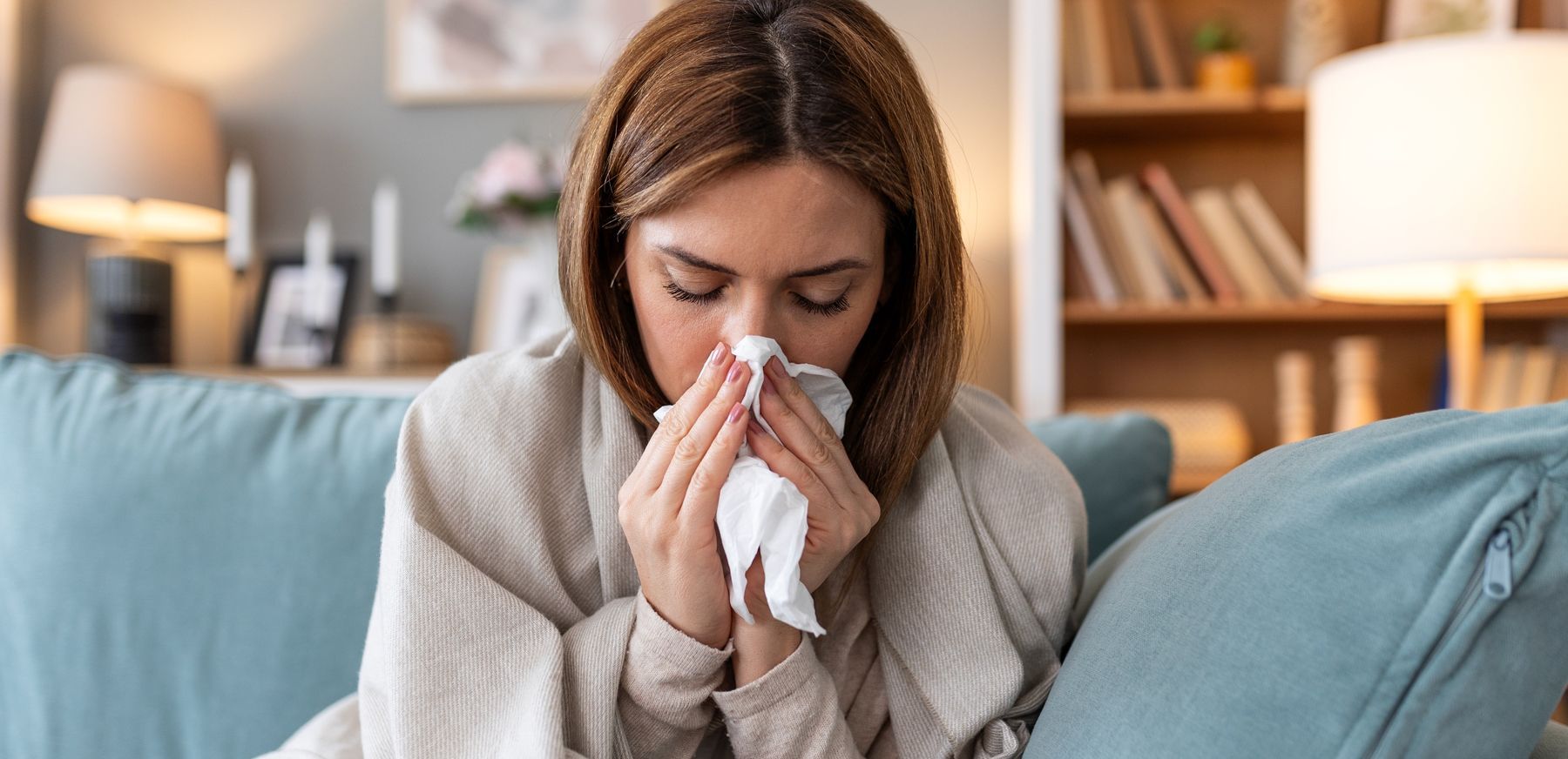 woman with the flu. Healthy Tips for Flu Season