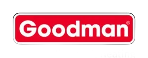 Goodman logo: white text on a red rectangular background with rounded corners. IntraCoastal Mechanical.