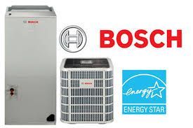 Bosch HVAC system, including outdoor unit, indoor unit, and Energy Star logo. IntraCoastal Mechanical.