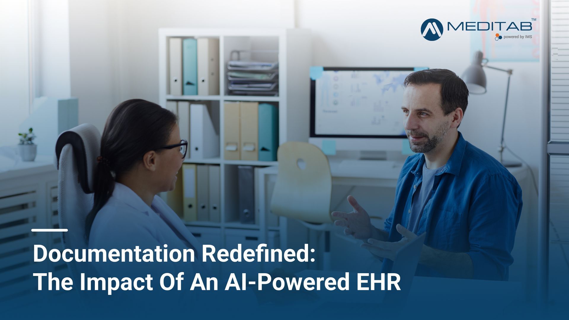 Healthcare providers using an EHR on a tablet in an ambulatory practice.