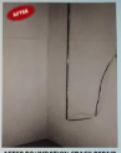 Wall corner with crack repaired;
