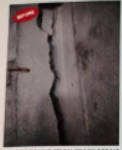 Crack in a wall with 