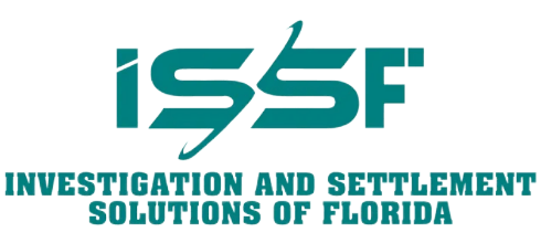 The logo for issf investigation and settlement solutions of florida