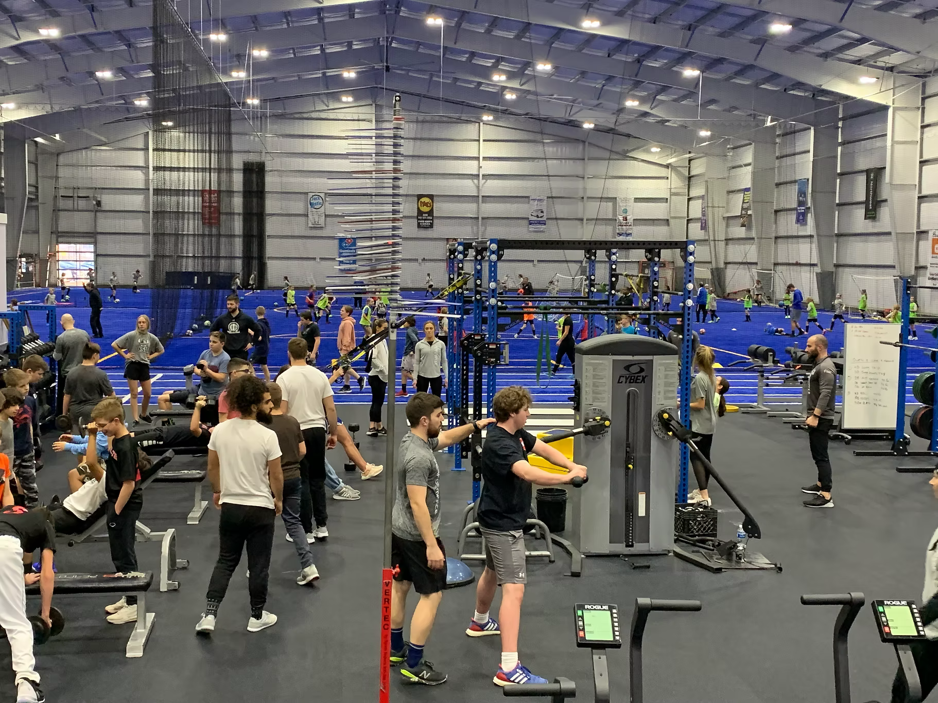People working out at the T3 Mavericks Facility