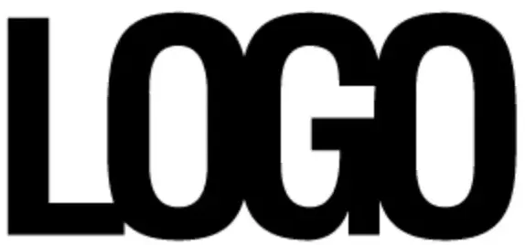 Black bold “LOGO” text on a white background