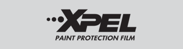 XPEL Paint Protection Film logo in black on a light gray background