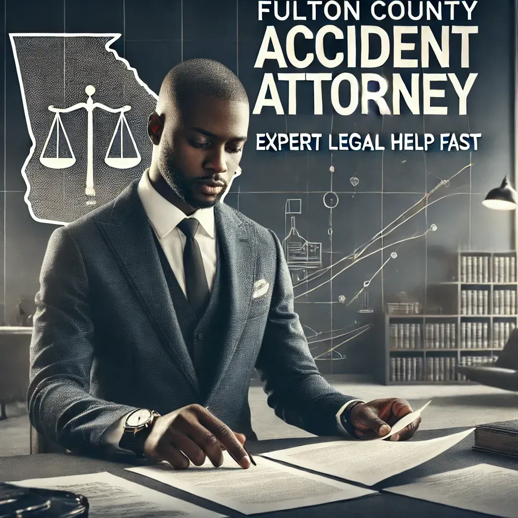 Expert accident attorney reviewing legal documents