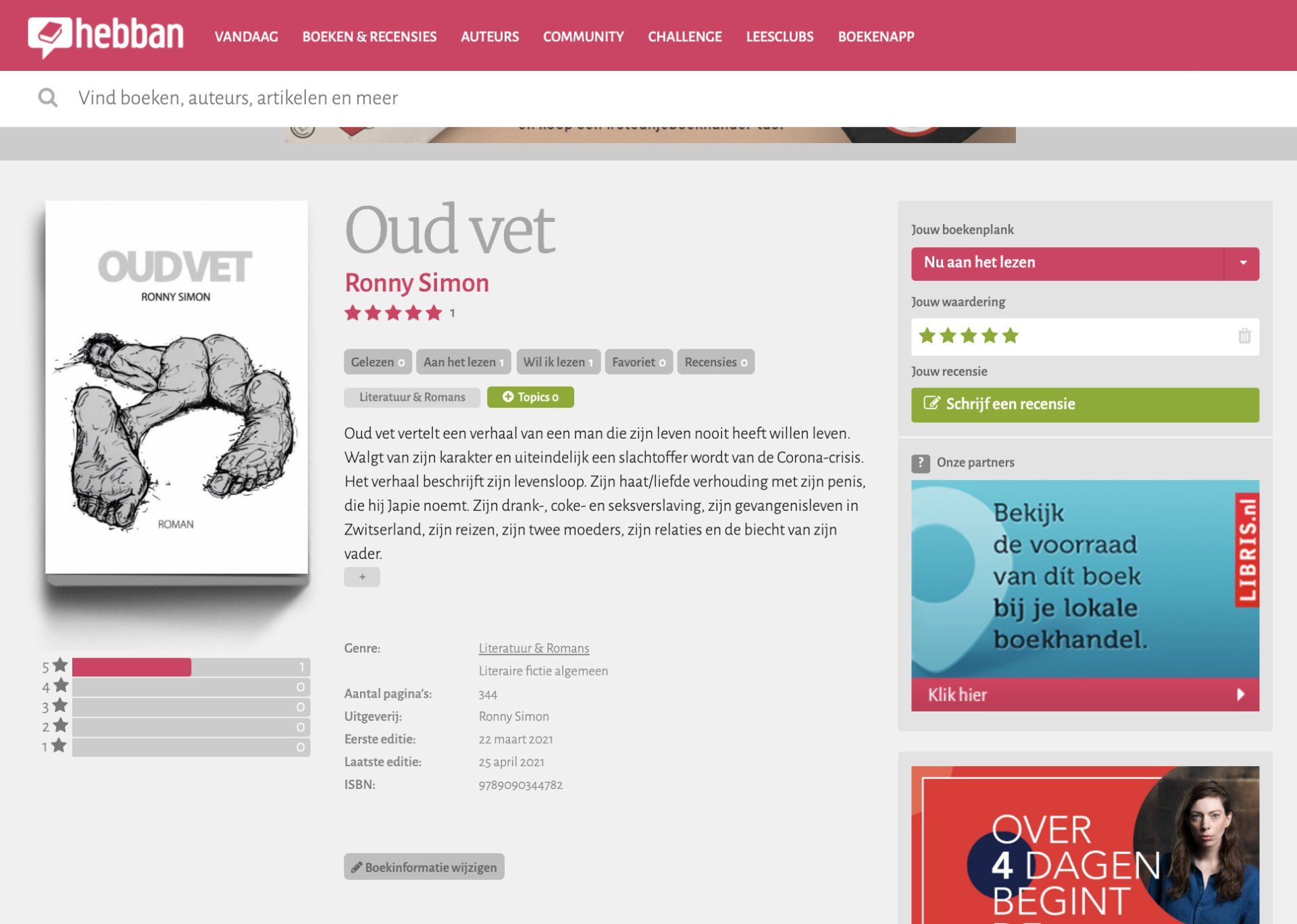 hebban. Roman Oud vet van Ronny Simon online te koop.