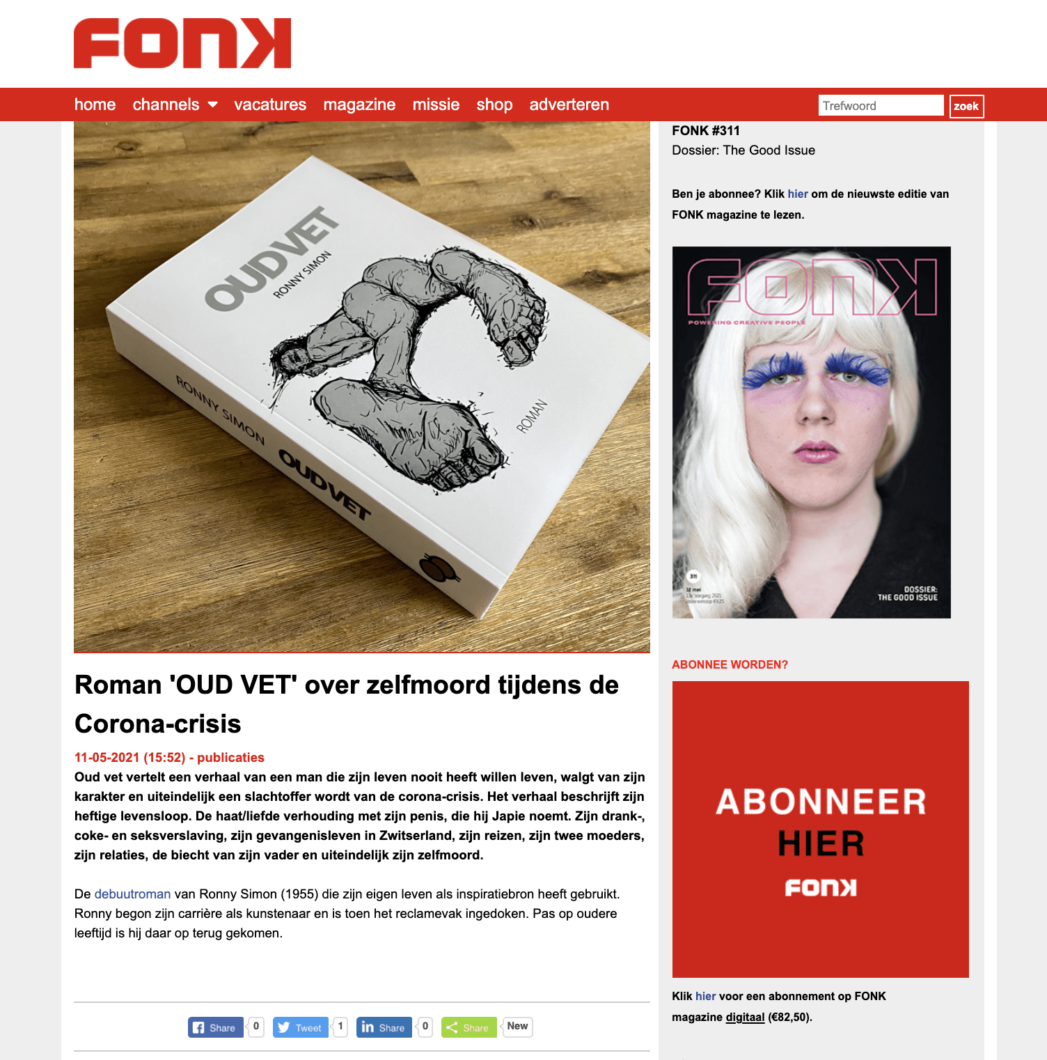 Fonk. Roman Oud vet van Ronny Simon online te koop.