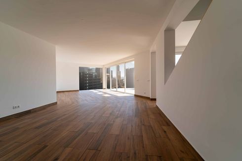 Newly-installed wood flooring in tri-cities home