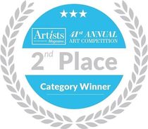 Blue and gray award badge: