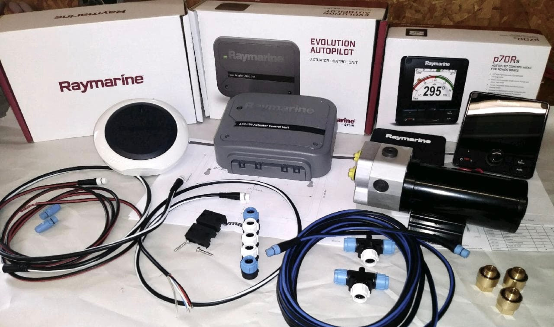Raymarine marine electronics and wiring equipment for boat installations at Cranberry Creek Marina
