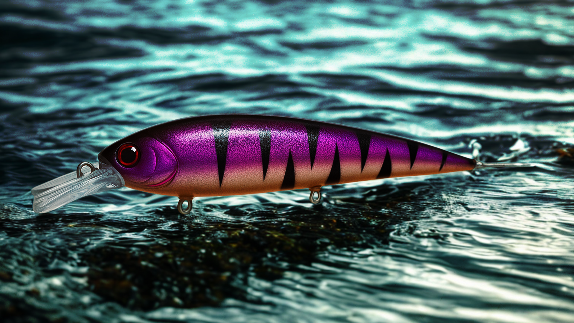 Cranberry Crush Walleye Lure With Fish Crazy Derby