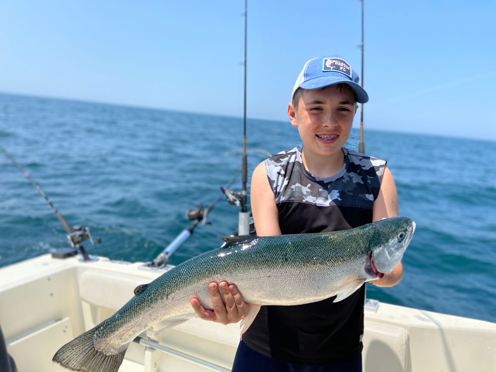 Happy Angler With Walleye