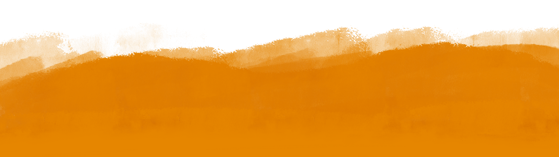 Orange brush strokes fade from solid at the bottom to a transparent white at the top.