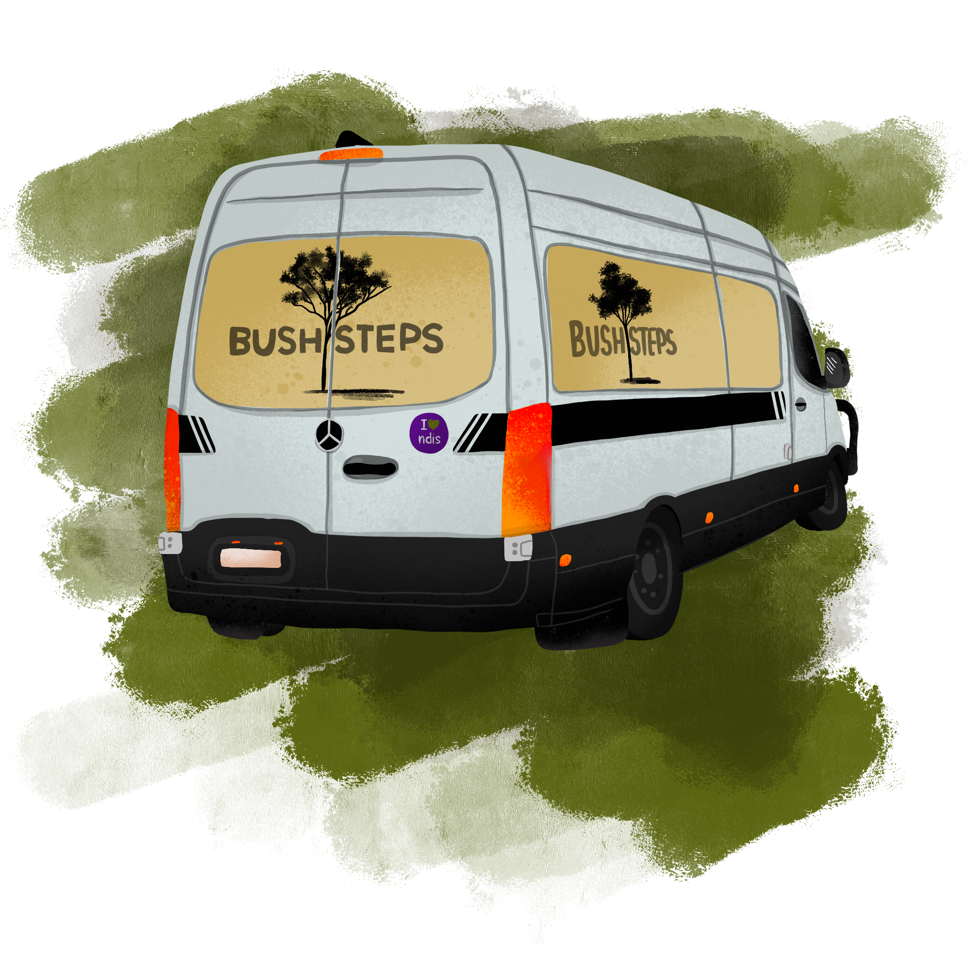 White van with 