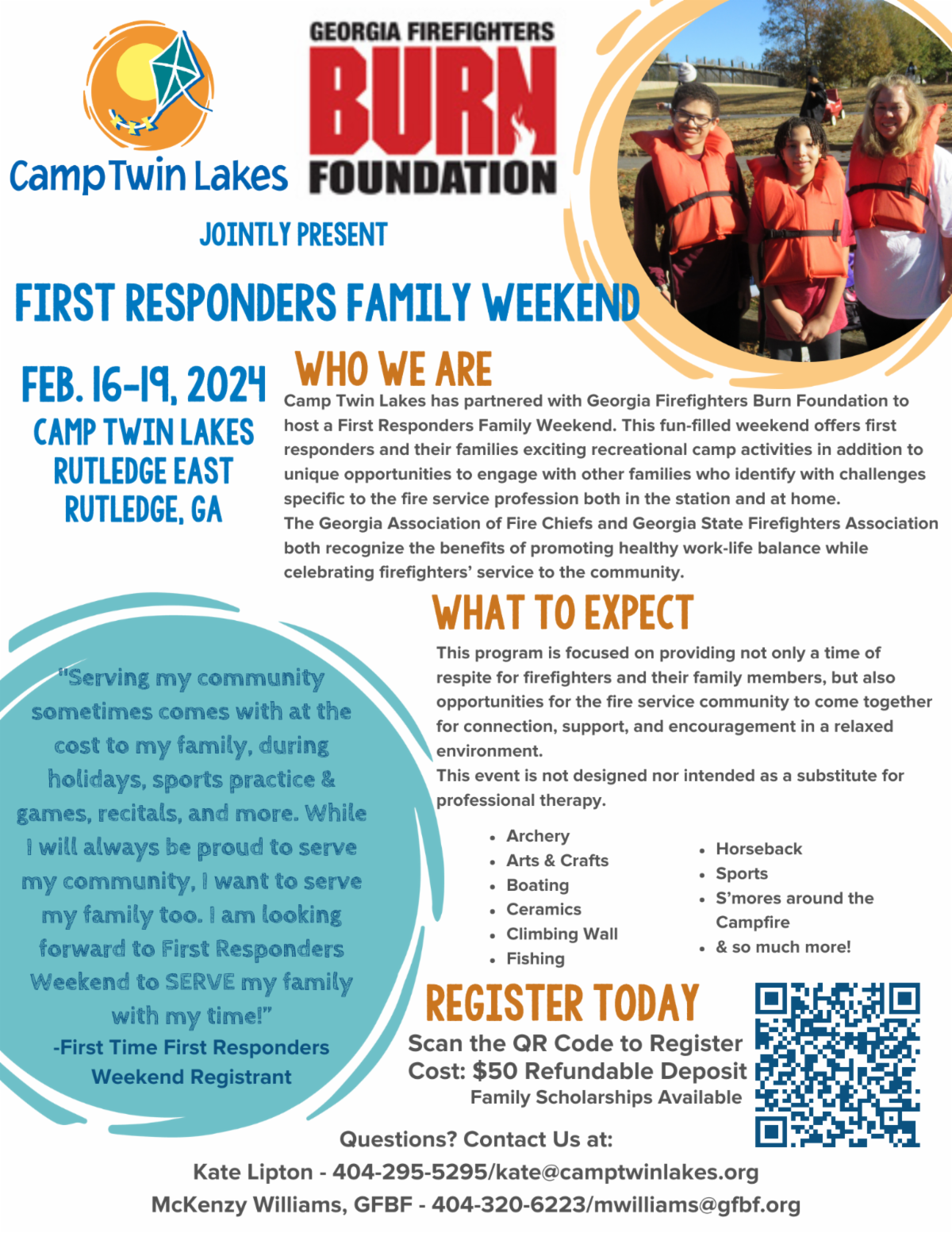GFBF First Responder Family Weekend GFBF First Responder Family Weekend