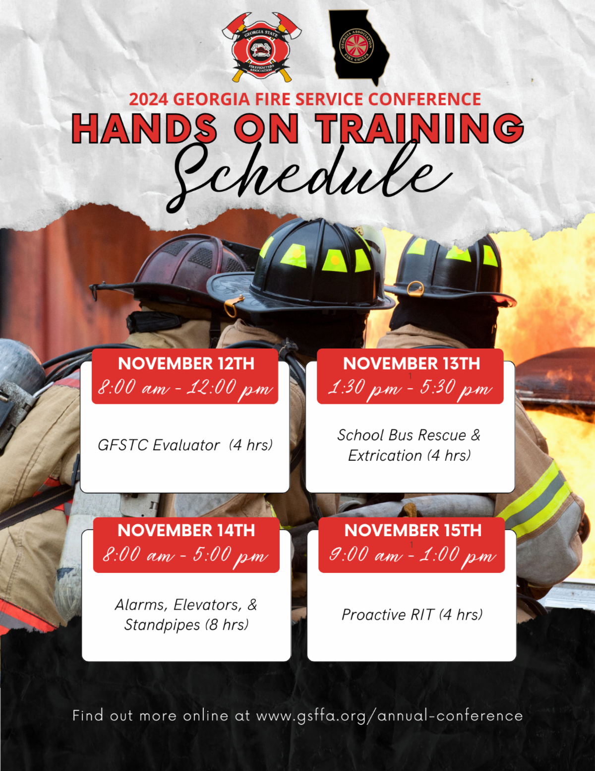 2024 Georgia Fire Service Conference - HOT Class Schedule 2024 Georgia Fire Service Conference - HOT Class Schedule