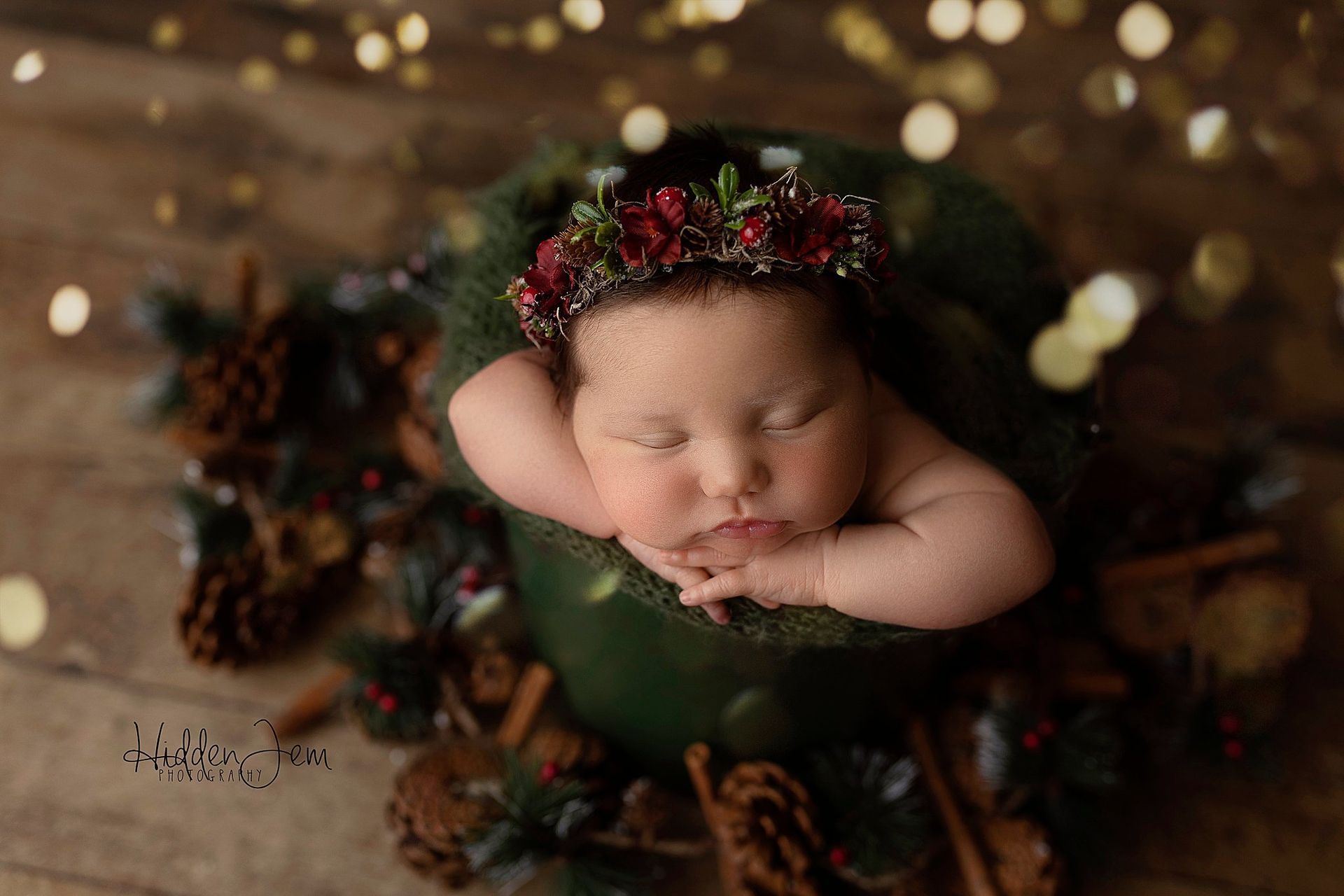 Newborn Christmas baby