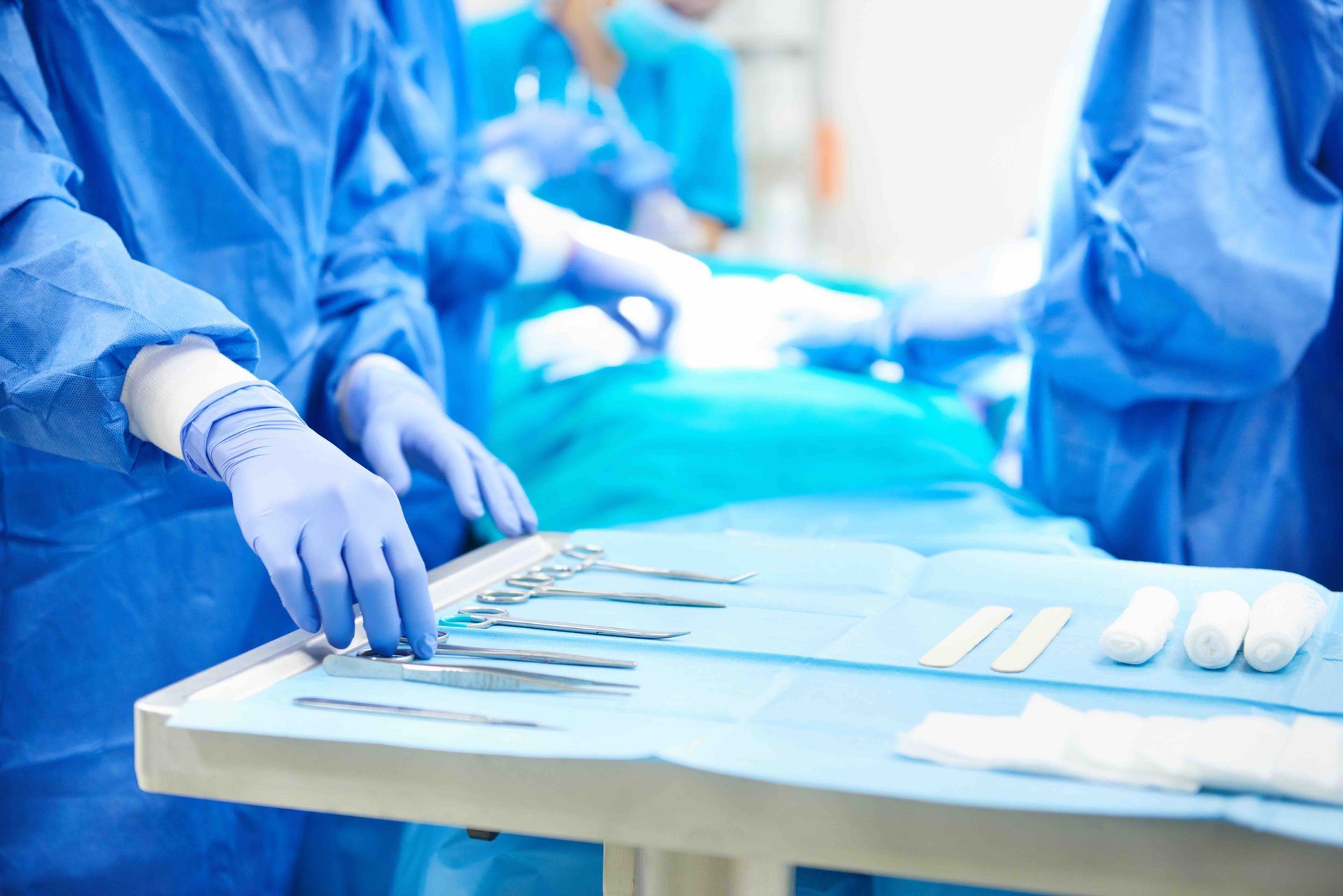 operating utensils on a table