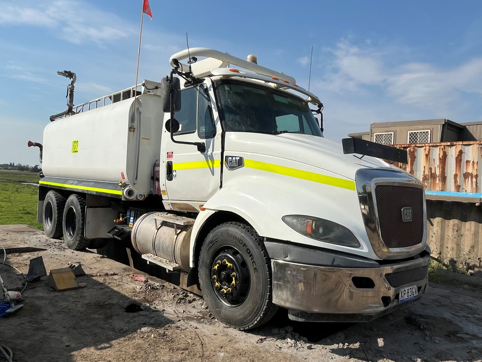 A Water Truck in a yard— Lantry Earthmoving in Phoenix Park, NSW
