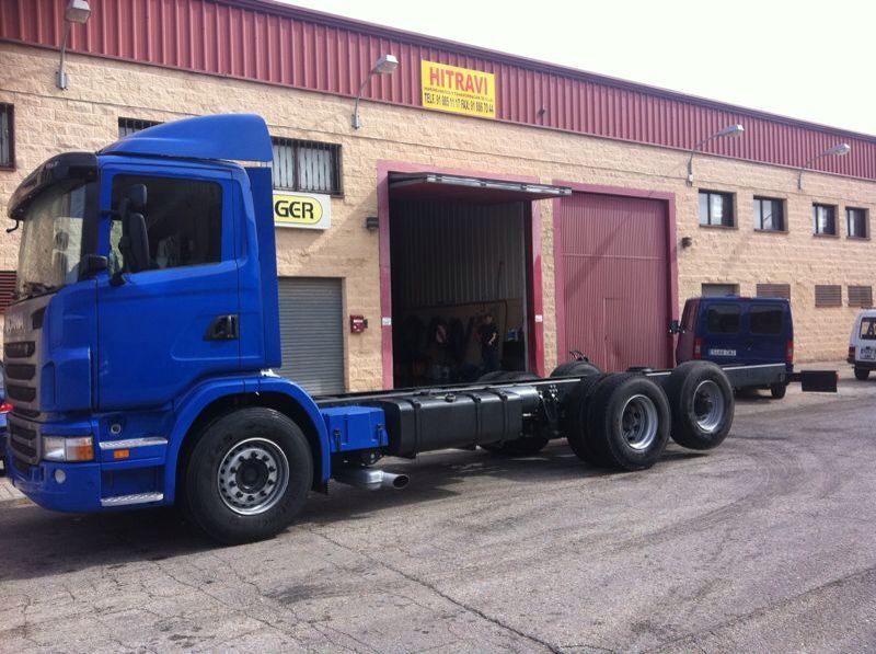 montaje eje fijo en scania