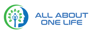 Logo featuring a tree and face inside a green and blue circle, with text