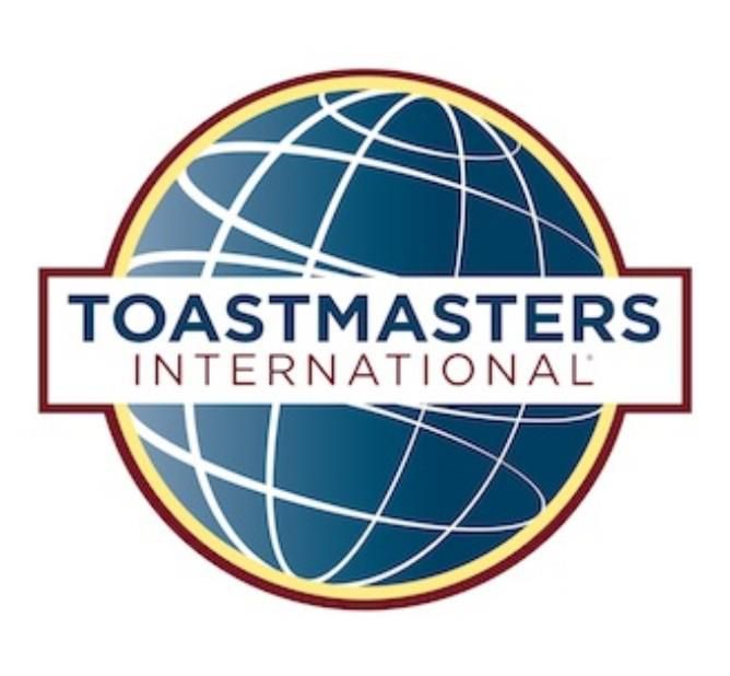 Toastmasters International logo: globe with lines,