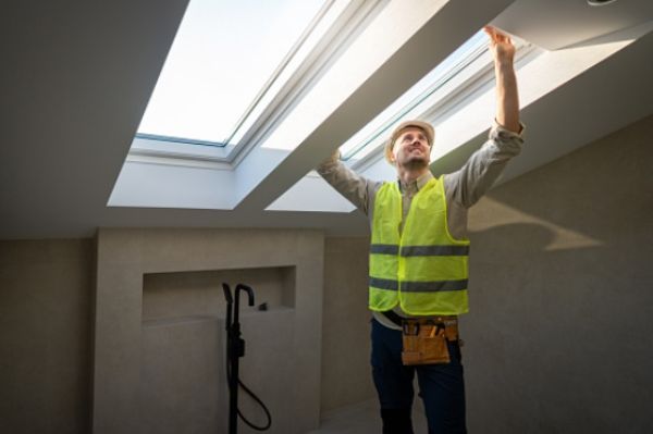 Expert providing skylight repair services in Chicago
