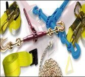 Assorted colorful plastic chain connectors and links on a white background