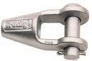 Metal shackle lock on a white background