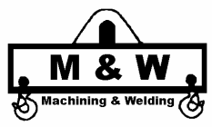M&W Machining & Welding logo with black text and a stylized welding graphic