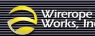 Wire rope Works, Inc. logo with yellow rope icon on a black striped background