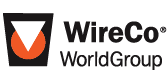 WireCo WorldGroup logo with black text and orange geometric icon on white background