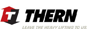 THERN logo in black and red with the tagline “LEAVE THE HEAVY LIFTING TO US”