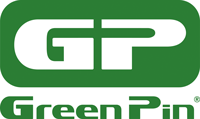 GreenPin logo in green and white with stylized “GP” and the words “Green Pin” below