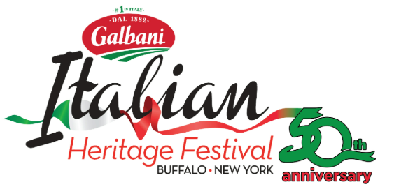 A logo for the italian heritage festival in buffalo new york