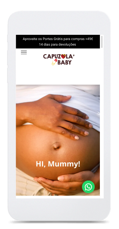 Uma mulher grávida está segurando a barriga em um telefone celular.