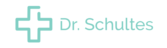 Logo mit einem türkisfarbenen Pluszeichen, offenen Kästchen und dem Schriftzug „Dr. Schultes“.