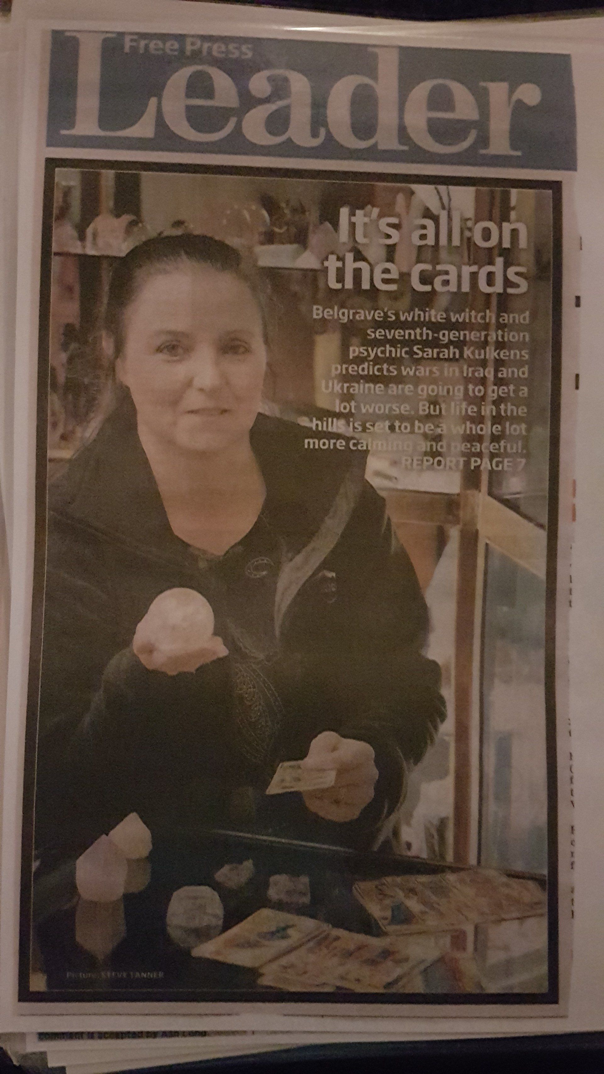 Newspaper front page titled 