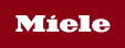 The word miele is written in white on a red background.