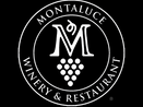 Montaluce Winery & Restaurant logo: white text and design on a black background.