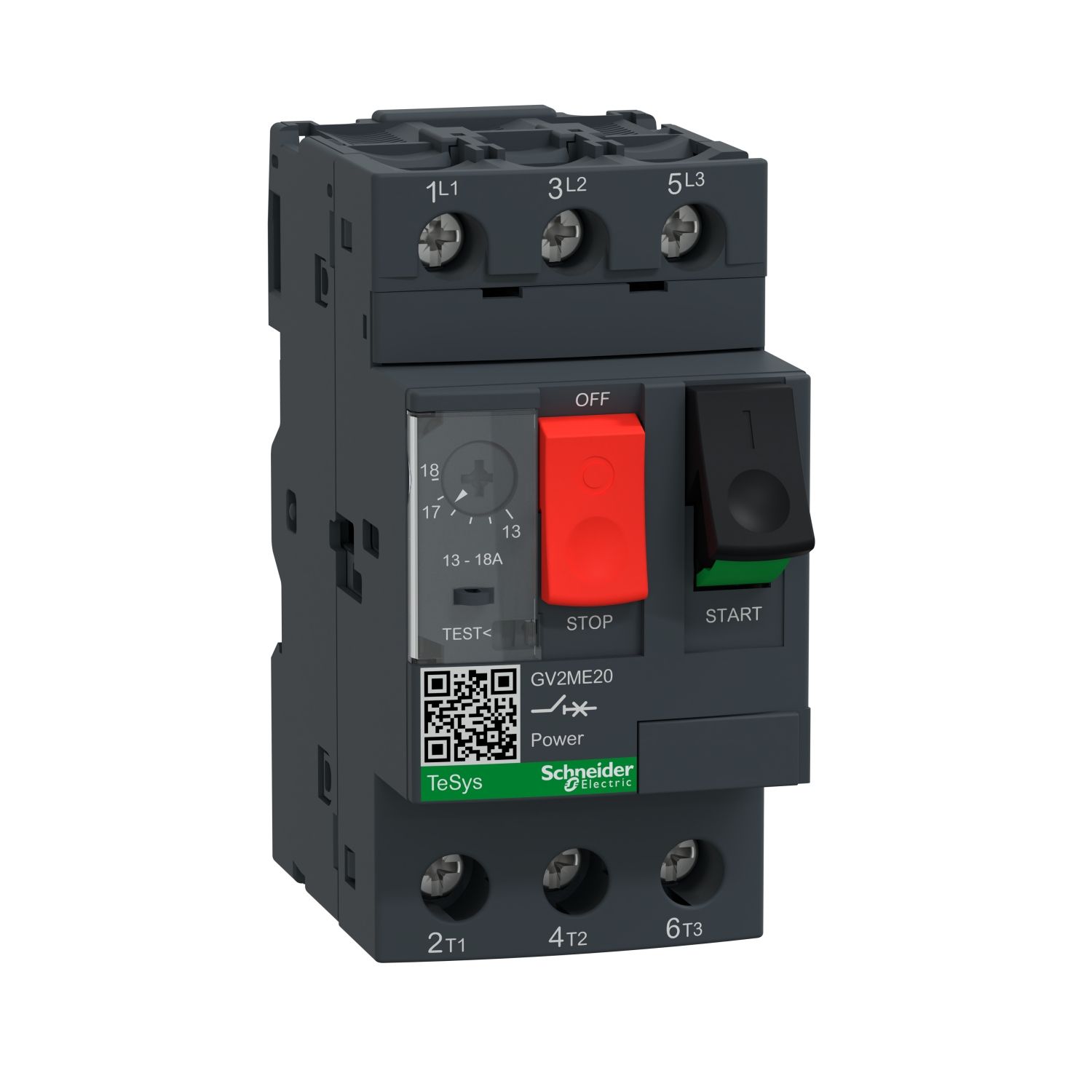 Un dispositivo eléctrico negro y rojo con la palabra Schneider en él.