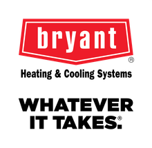 The logo for bryant heating and cooling systems says whatever it takes.