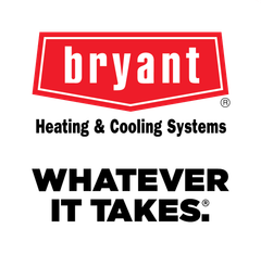 The logo for bryant heating and cooling systems says whatever it takes.