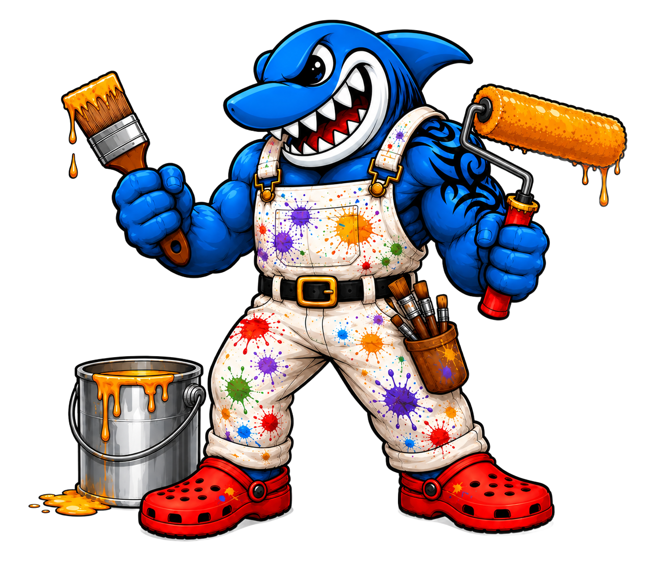 Pure Excellence Painting and Powerwashing - Shark Mascot Painter
