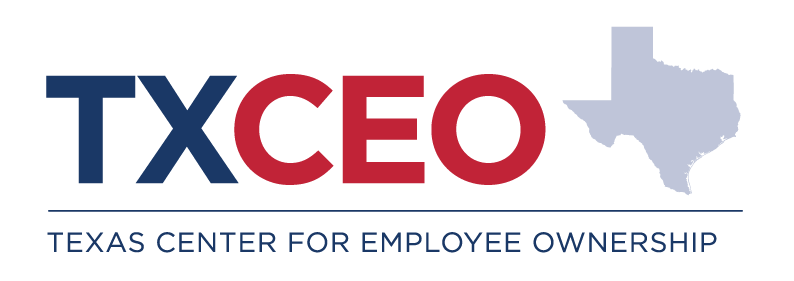 A logo for the texas center for employee ownership