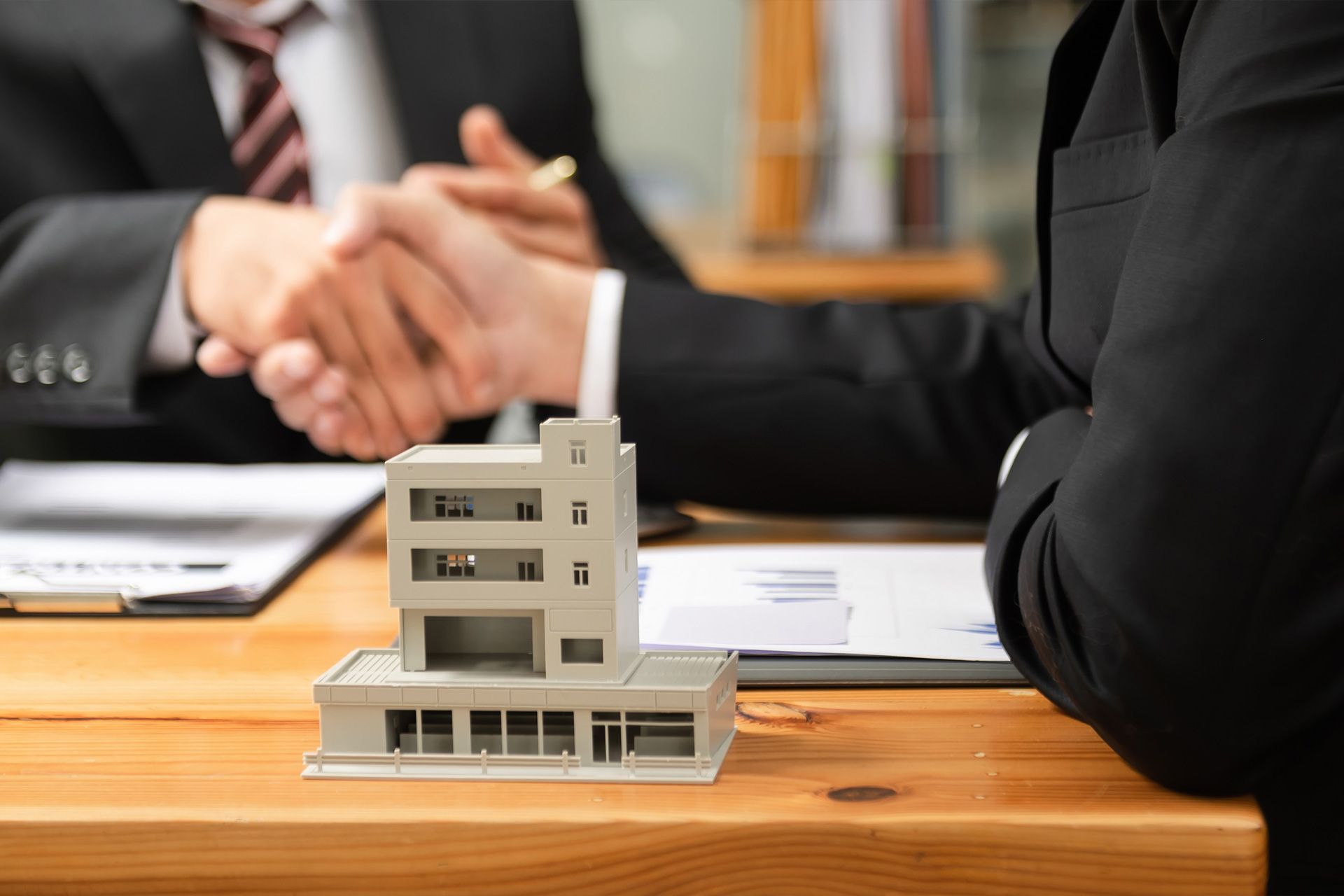Lawyer reviewing business contract